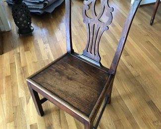 Elmwood chippendale side chair C. 1760