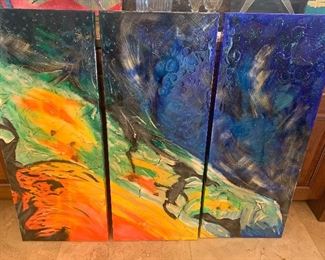 Three Commissioned Art Panels by Velia 