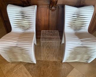 Two Chairs made from Vintage Seat Belts...These are Fabulous 