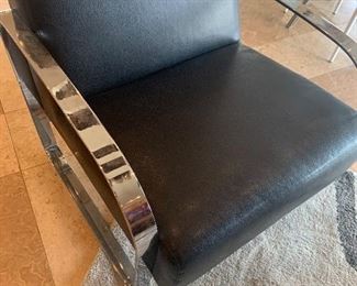 Cool Leather and Chrome Chair