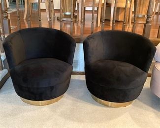 Black barrel chairs 