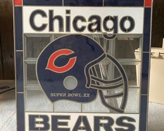 Chicago Bears Glass wall sign