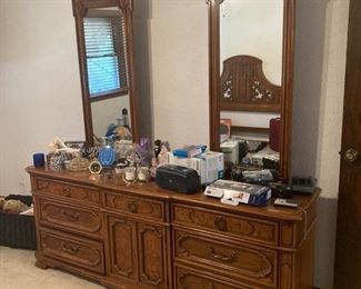 dresser with mirrors