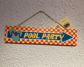 pool party wall decor