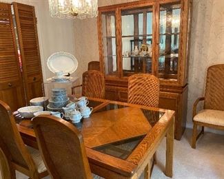 Formal Dining Set with Matching Hutch