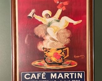 Cafe Martin Framed Advertising Wall Art