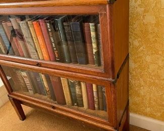 Antique Macey Barrister Bookcase Two Section Oak Stacking (811 Finish 8)