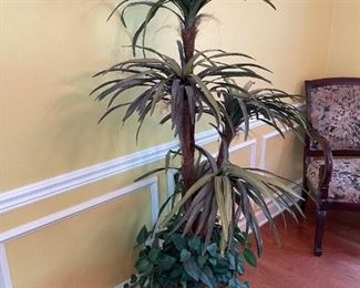 Faux Palm Tree with Metal Pot / Stand