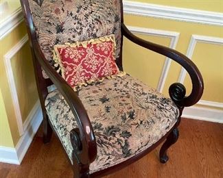 Flexsteel Regency Style Wood Framed Arm Chair
