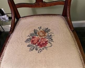 Antique Needle Point Chair