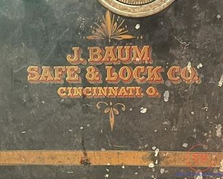 Antique J Baum Safe & Lock Co Safe
