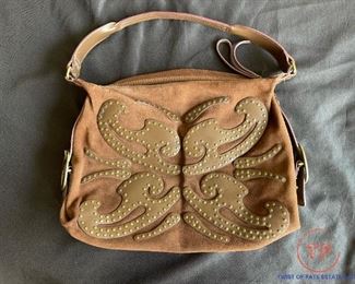 Hype Leather Handbag with Tie Dye Inside