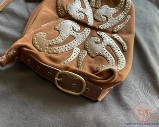 Hype Leather Handbag with Tie Dye Inside