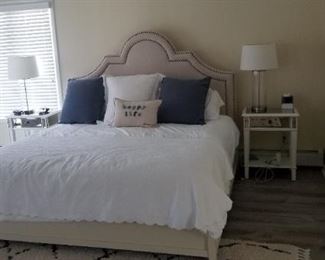 Gorgeous bedroom suite with upholstered headboard