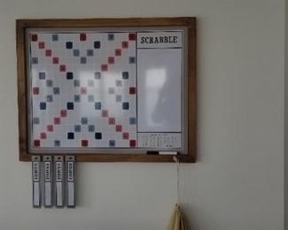 Wall mount Scrabble game