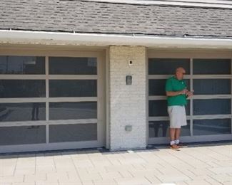 Two contemporary garage doors
