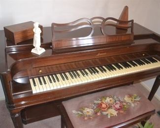 ACROSONIC PIANO AND BENCH - SELECTION OF SHEET MUSIC AVAILABLE TOO