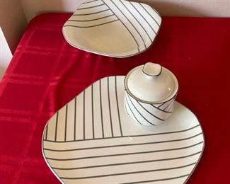 Sango Silver White 3 Piece Set