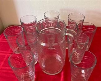 Set Of 12 Glasses Pitcher