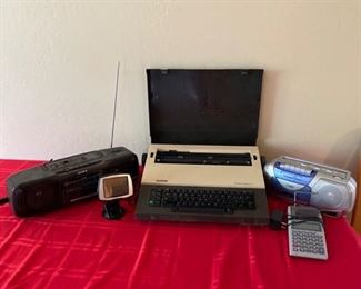 Assorted Vintage Electronics Brother Typewriter, etc