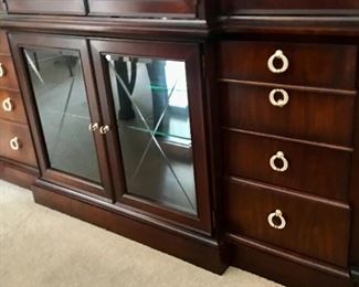 Mirrored back, lighted. Great looking! Text if interested.