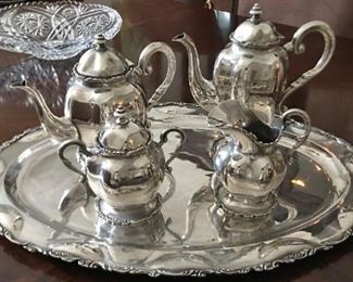 Silver plate coffee/tea service, made in Mexico