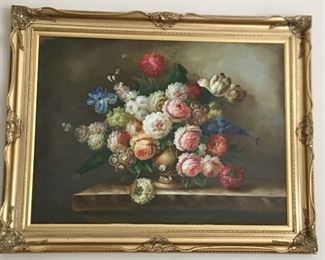Large floral painting