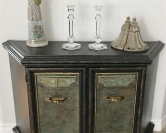 Hall cabinet with matching mirror