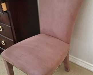 Micro suede dining chair - six. Color is taupe