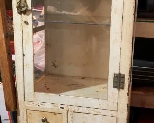 Antique 1920's Glass Medical Cabinet - Very good condition for it's age. 