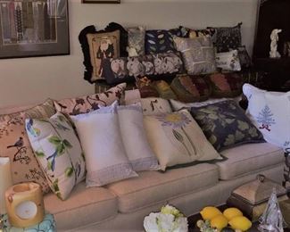 Lots of pillows (and the sofa too)