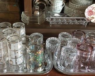 Golf themed ice tea set and other glassware