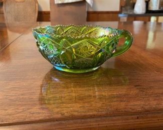 Green depression glass