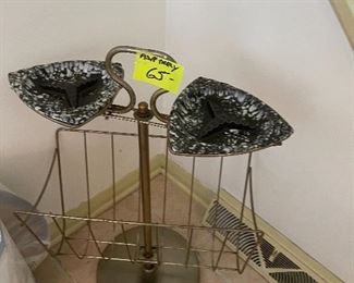 Mid century ashtray and magazine holder