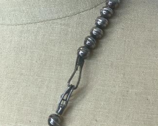 clasp Squash Blossom Necklace 28" long plus 3" by 4" medallion. 