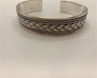 Heavy Cuff Marked 925  1/2” thick  2.5” by 2” $40