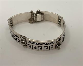 Taxco Mexico Sterling Bracelet1/2” thick 8” $100