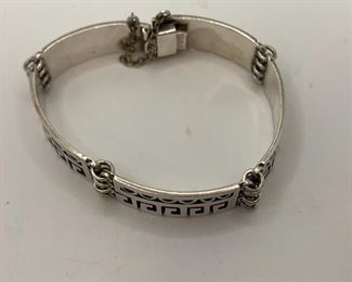 Top Taxco Mexico Sterling Bracelet1/2” thick 8” $100