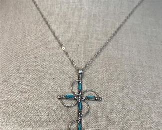 18” Long with 1.75” cross chain marked sterling $35