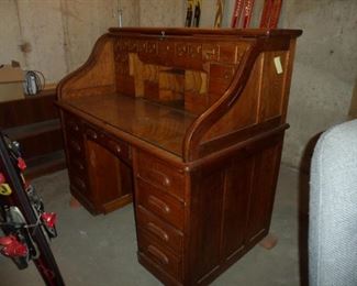 Antique roll top desk.