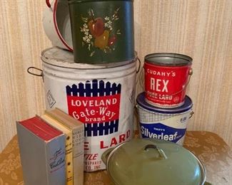 Vintage Lard Buckets