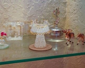 Glass figurines includes Swarovski pieces