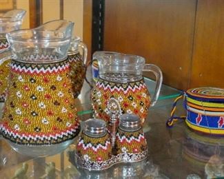 Beaded serving pieces