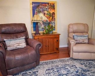 Massage and heat recliner