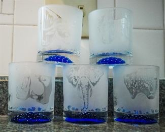 Etched animal glasses