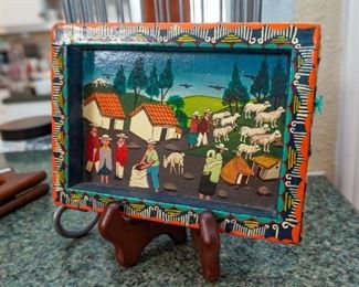 Hand-painted Central or South American tray