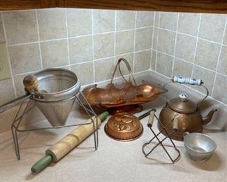 Copper, Vintage Food Mill, and More