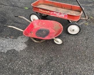 Hiawatha Chief Wagon and Childs Wheel Barrel