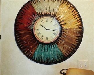 LARGE MULTI COLORED CLOCK