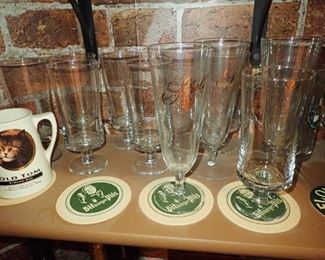 LARGE ASSORTMENT OF UNIQUE BAR GLASSES